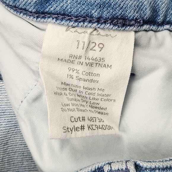 KanCan Wide Leg Jeans Womens 11/29 Light Wash Blue High Rise Crop Stretch Denim - Picture 4 of 9